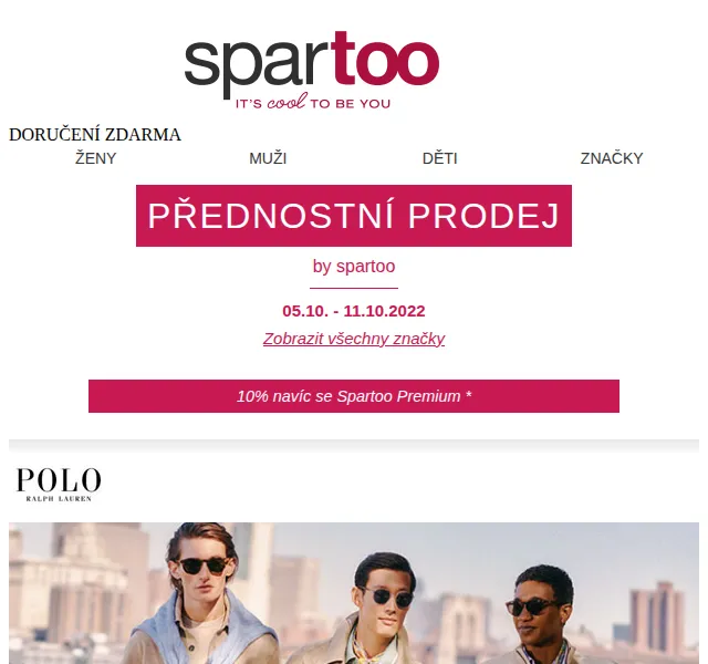 Spartoo: Sleva až 50 % na Polo Ralph Lauren a další – červen 2026 | Nuslet.cz