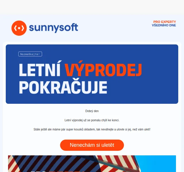 Sunnysoft.cz: Letní výprodej – červen 2026 | Nuslet.cz