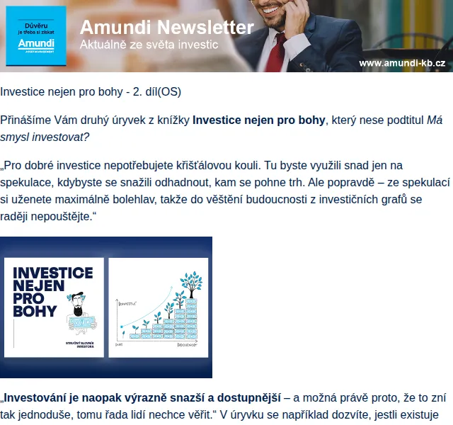 Amundi Czech Republic: Investice nejen pro bohy – červenec 2026 | Nuslet.cz