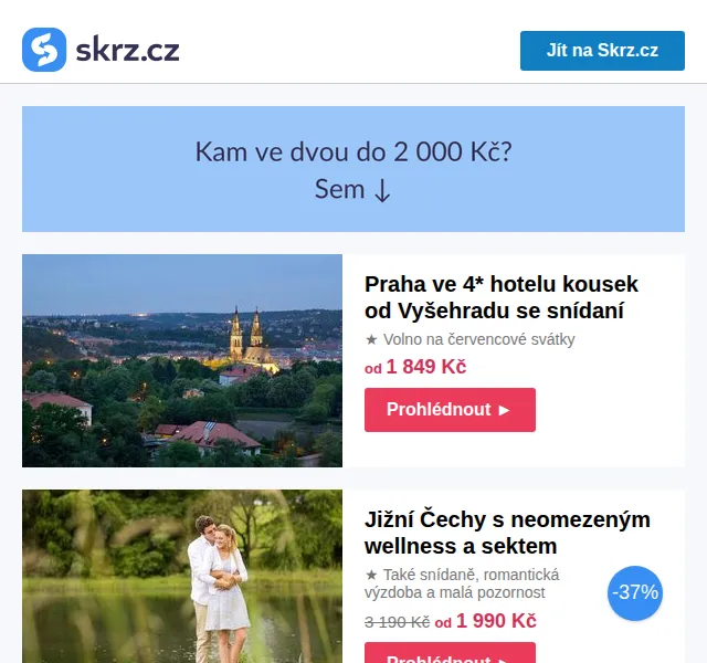 Skrz: Wellness pobyty, ubytování v přírodě i městě – červenec 2026 | Nuslet.cz