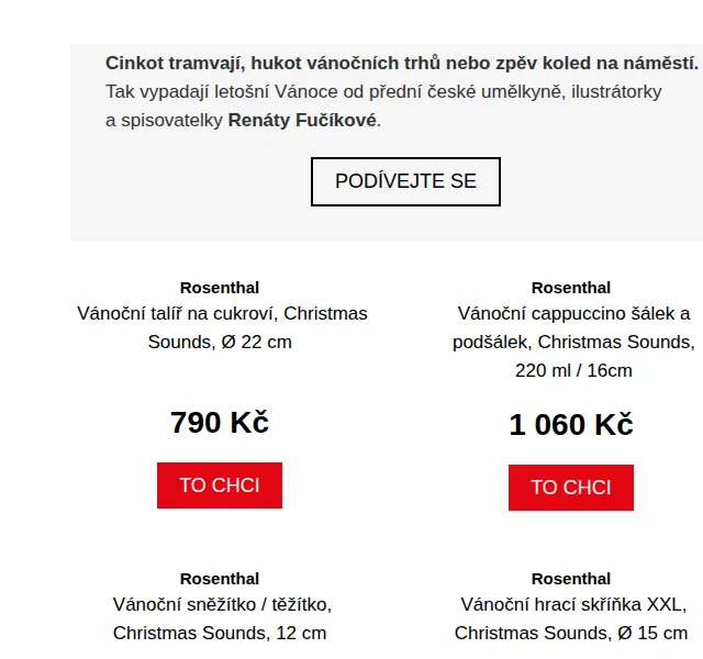 Potten & Pannen: Nová vánoční kolekce Rosenthal Renáty Fučíkové – červenec 2026 | Nuslet.cz