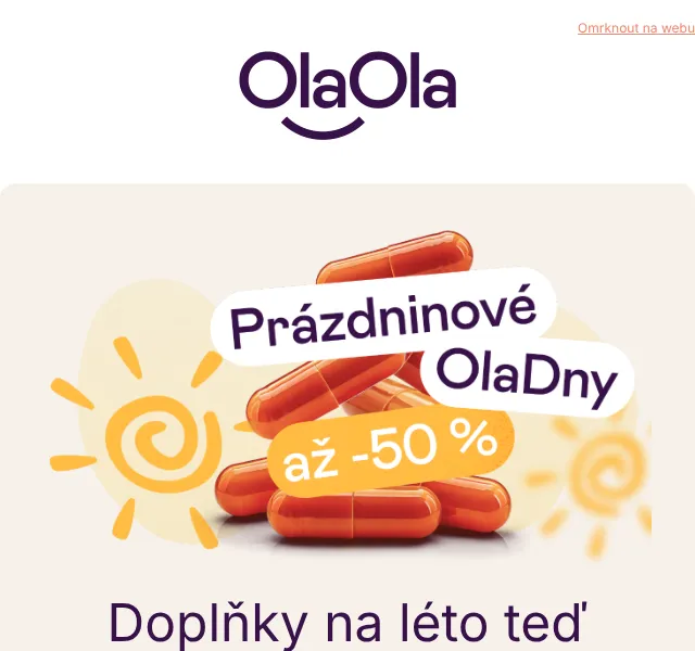 OlaOla: Prázdninové OlaDny až 50 % – červenec 2026