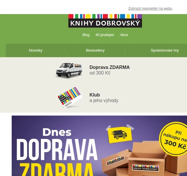 KnihyDobrovsky.cz: Doprava zdarma nad 300 Kč – červen 2026 | Nuslet.cz