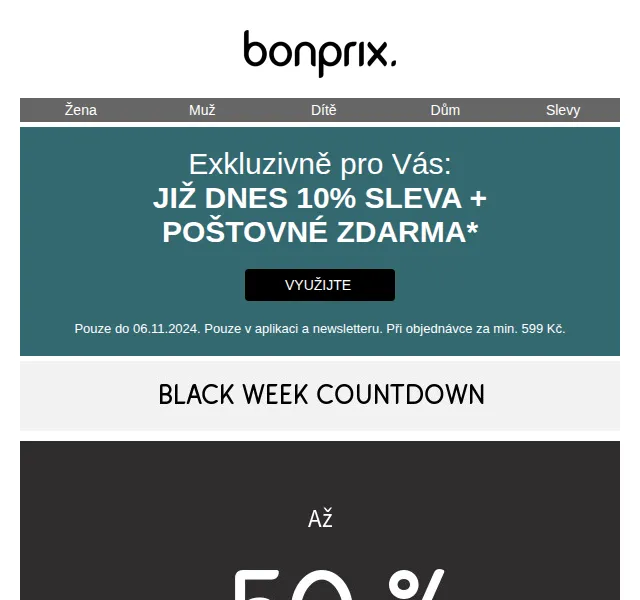 Bonprix: 10% sleva a poštovné ZDARMA – listopad 2024 | Nuslet.cz
