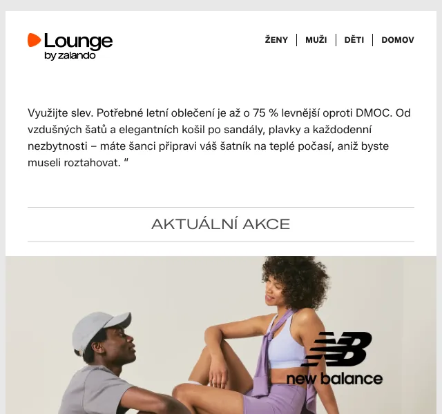 Lounge by Zalando: Letní výprodej až 75 % – červen 2026
