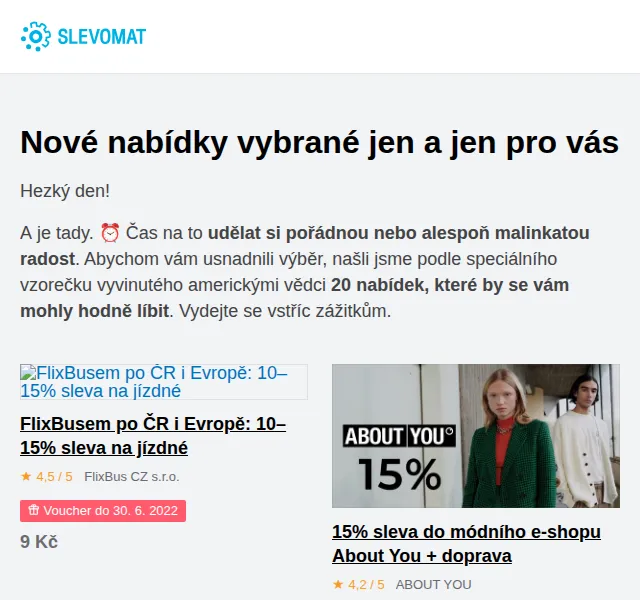Slevomat: pobyty wellness i FlixBus – 20 nabídek červen 2026 | Nuslet.cz
