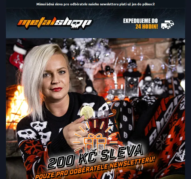 METALSHOP: 200 Kč sleva na merch do půlnoci – červen 2026 | Nuslet.cz