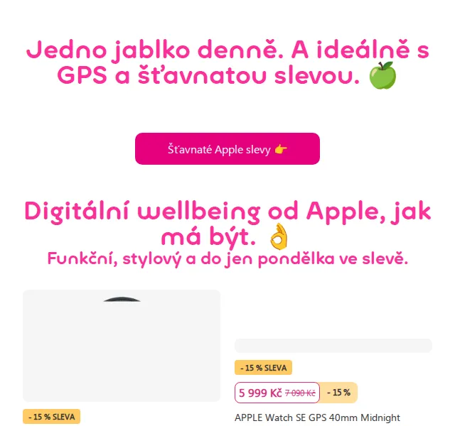 Pilulka.cz: Apple slevy až 15 % – červenec 2026 | Nuslet.cz