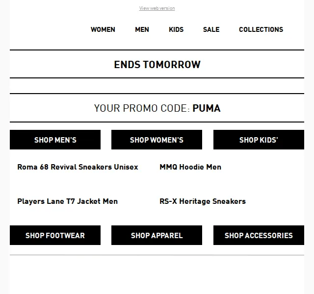 PUMA: sleva až 40 % + extra 20 % – červenec 2026 | Nuslet.cz