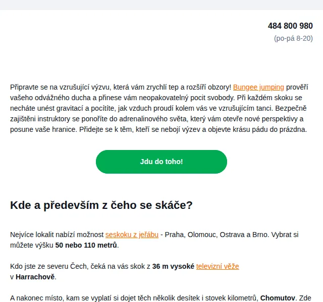 Adrop: bungee jumping od 949 Kč – červenec 2026 | Nuslet.cz