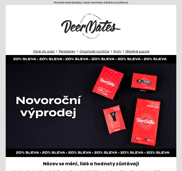 DeerMates: Novoroční výprodej s 20% slevou – červenec 2026 | Nuslet.cz