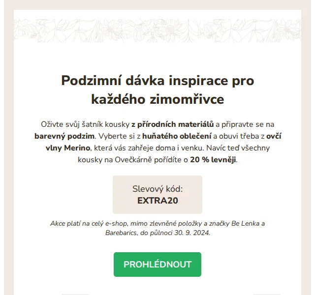 Ovečkárna: sleva 20 % na přírodní materiály – září 2024 | Nuslet.cz