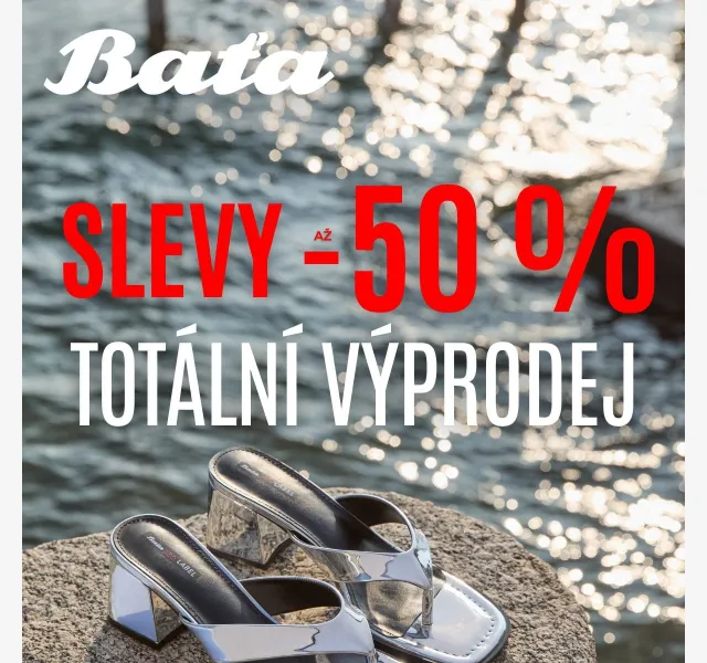 Baťa: Sleva až 50 % na výprodej – červenec 2026 | Nuslet.cz