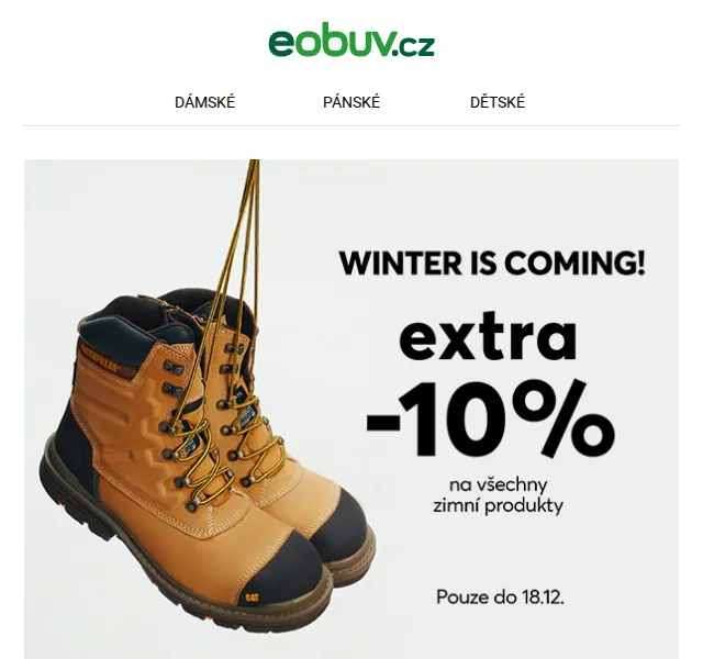 Eobuv.cz: extra -10% na zimní boty – červenec 2026 | Nuslet.cz