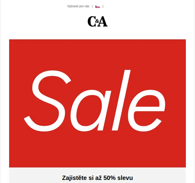 C&A: SALE až 50 % – červenec 2026 | Nuslet.cz