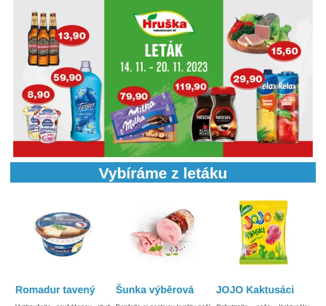 Váš HRUŠKA tým: Tavený Romadur 27,90 Kč – červenec 2026 | Nuslet.cz