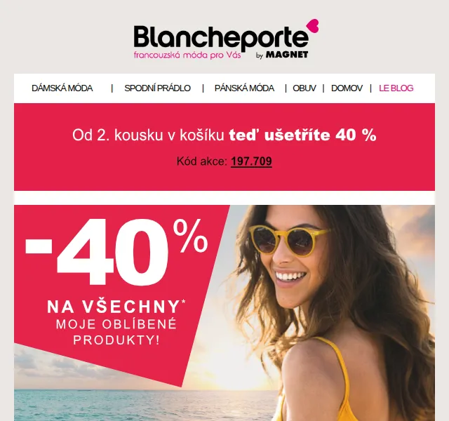 Blancheporte: letní výprodej s 40% slevou – červenec 2026 | Nuslet.cz