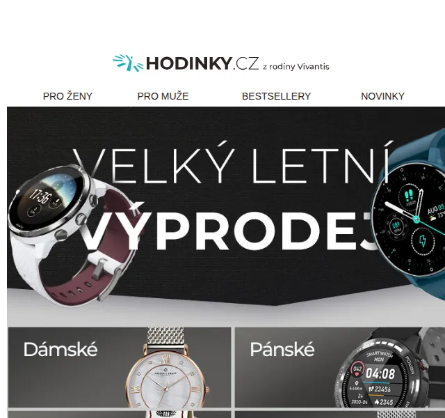 Hodinky.cz: Letní výprodej hodinek – slevy až 89 % – červen 2026 | Nuslet.cz