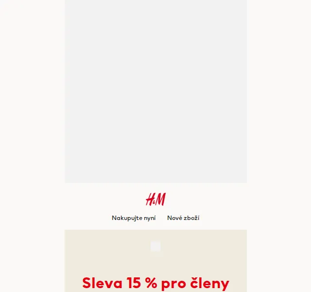 H&M: Sleva 15 % pro členy – červen 2026 | Nuslet.cz