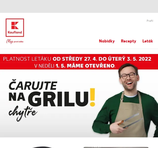 Kaufland: Grilovací akce – mar. krkovice od 169,90 Kč/kg – červen 2026 | Nuslet.cz