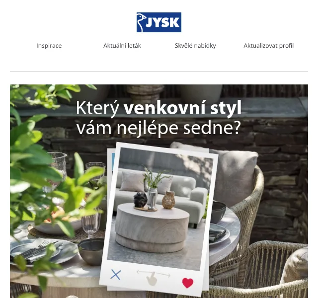 JYSK: Zahradní nábytek až -60 % – květen 2026