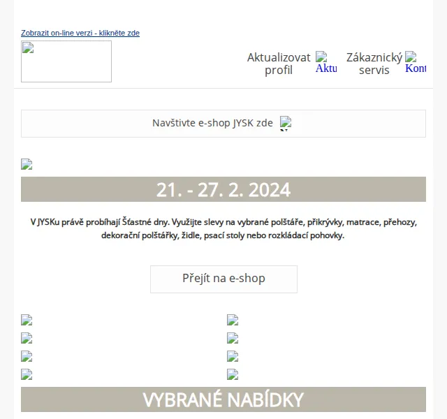 JYSK: Šťastné dny – slevy na pohovky, dekorace a přehozy – červenec 2026 | Nuslet.cz