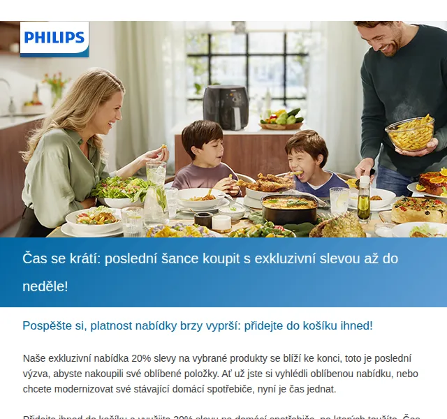 Philips: 20% sleva na domácí spotřebiče – červenec 2026 | Nuslet.cz