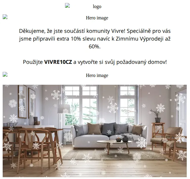Vivre: extra 10% sleva na Zimní výprodej – červen 2026 | Nuslet.cz