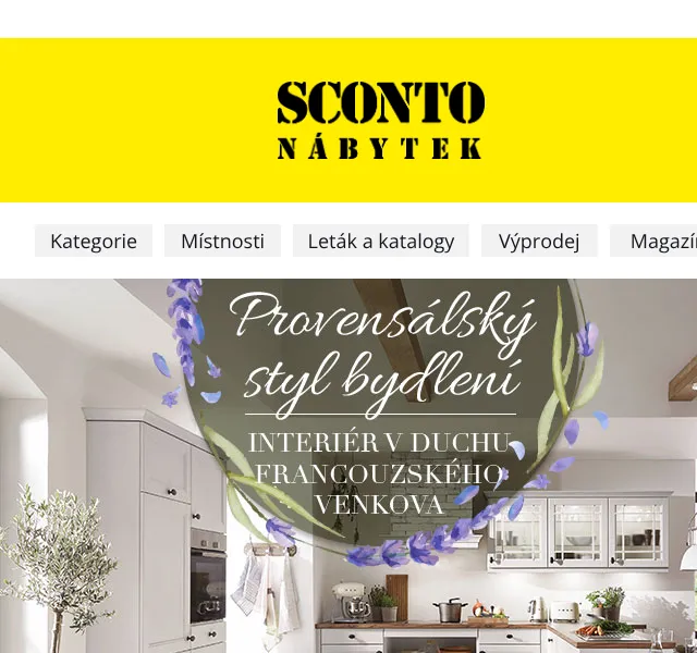 Sconto: Provensálský styl bydlení – červen 2026 | Nuslet.cz