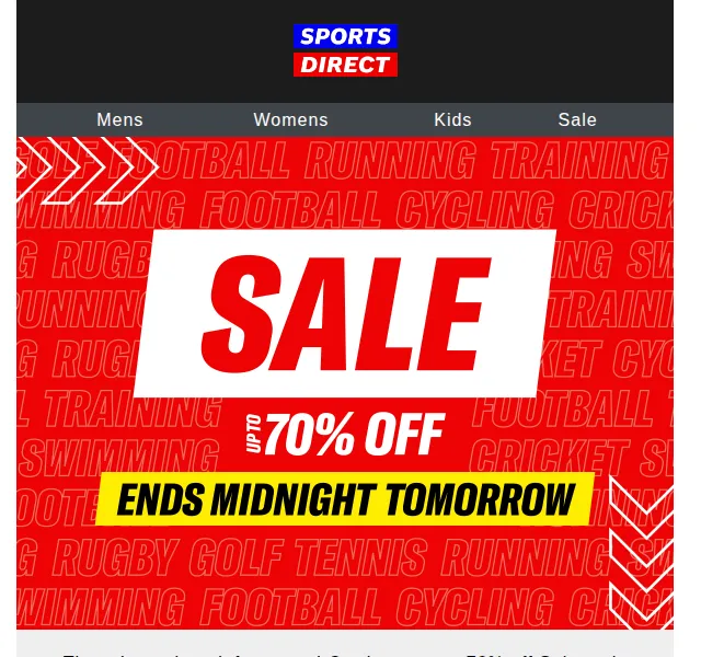 Sportsdirect.com: sleva až 70 % – červen 2026 | Nuslet.cz