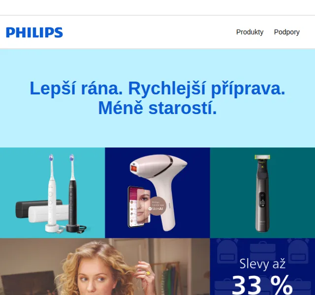 Philips: sleva až 33 % na ranní pomocníky – červen 2026 | Nuslet.cz