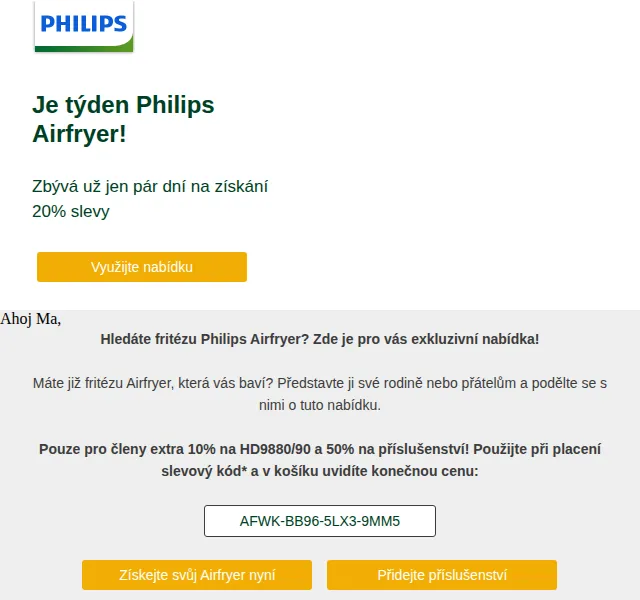 Philips: 20% sleva na Airfryer – červenec 2026 | Nuslet.cz