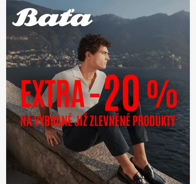 Baťa: Extra sleva -20 % na již zlevněné produkty – srpen 2026 | Nuslet.cz