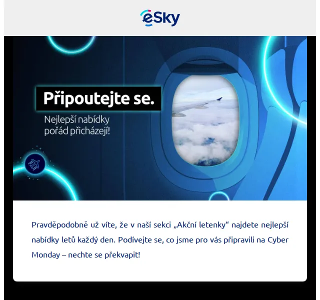 eSky.cz: Sleva 60 % na lety – červen 2026 | Nuslet.cz