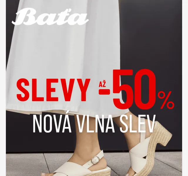 Baťa: Slevy až -50 % na obuv – červenec 2026 | Nuslet.cz