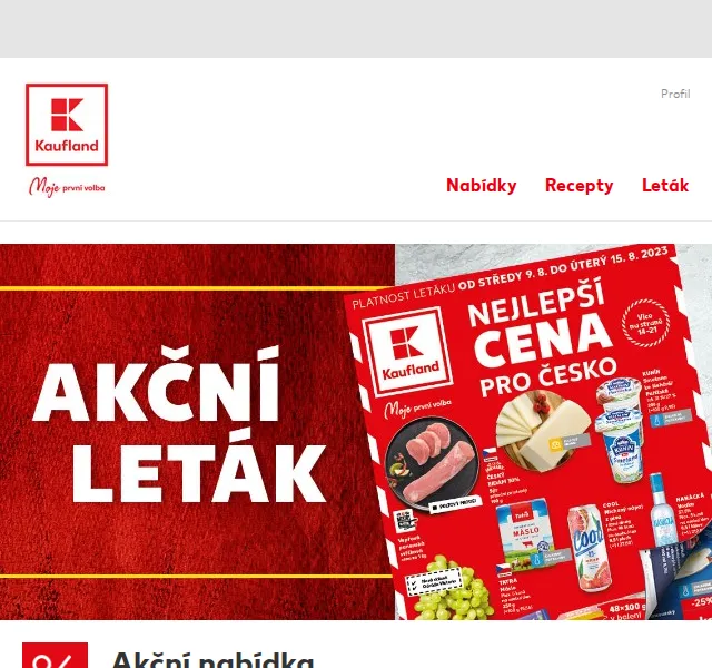 Kaufland: Český eidam 30 % od 13,90 Kč – srpen 2023 | Nuslet.cz