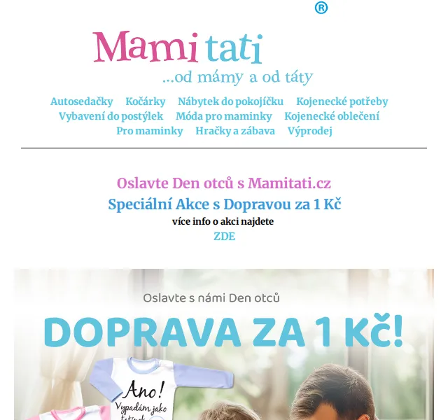 Mamitati.cz: Doprava za 1 Kč pro Den otců – červenec 2026 | Nuslet.cz