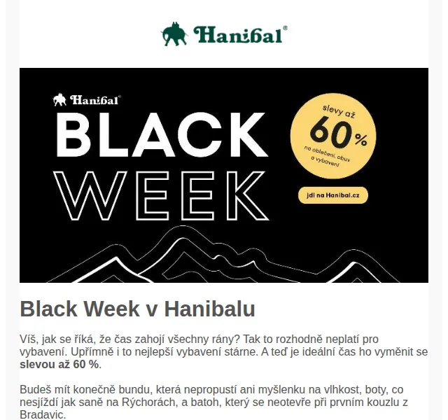 Hanibal: Black Week slevy až 60 % – červenec 2026 | Nuslet.cz