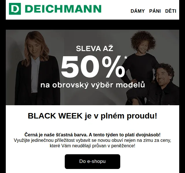 DEICHMANN: Black Week se slevou až 50 % – červenec 2026 | Nuslet.cz