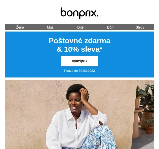 bonprix: 10% sleva + poštovné zdarma – červen 2026 | Nuslet.cz