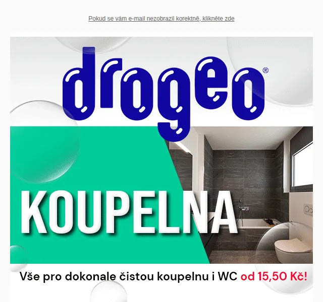 Drogeo: Vše pro čistou koupelnu od 15,50 Kč – červen 2026 | Nuslet.cz