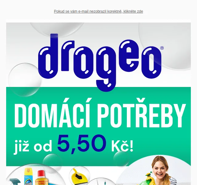 Drogeo: Domácí potřeby od 5,50 Kč – červen 2026 | Nuslet.cz