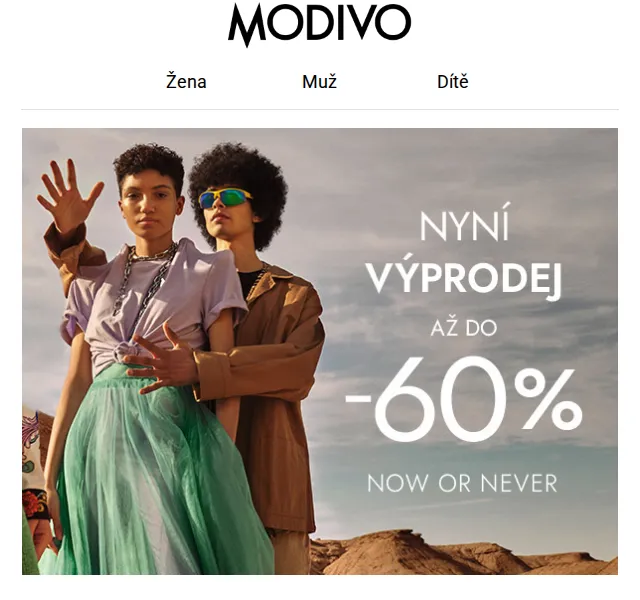 Modivo: Sleva do -60% na letní outfit – červen 2026 | Nuslet.cz