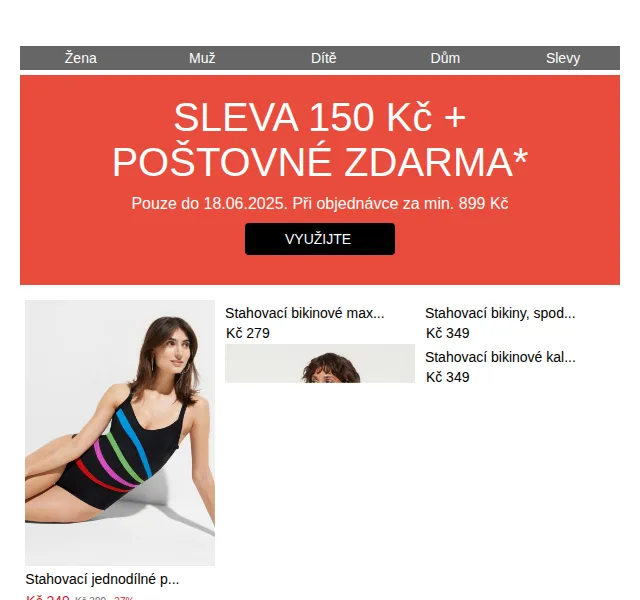 Bonprix: Sleva 150 Kč + poštovné zdarma – červenec 2026 | Nuslet.cz