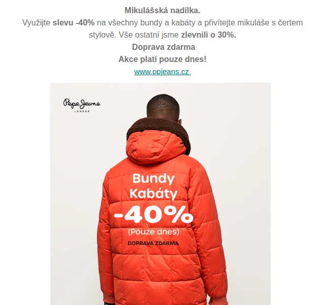 Pepe Jeans - Custom_Design - Palladium: Sleva 40 % na bundy – červen 2026 | Nuslet.cz