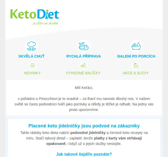 KetoDiet: Pozor na podvodné jídelníčky – červen 2026 | Nuslet.cz
