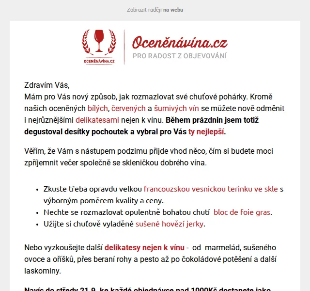 Oceněnávína.cz: Nové delikatesy k vínu a dárek k nákupu – červen 2026 | Nuslet.cz