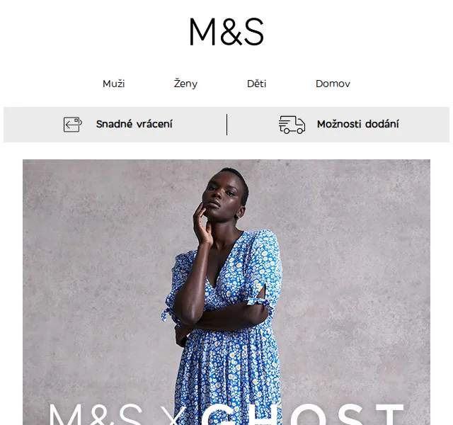 Marks and Spencer: Nové květinové šaty od M&S X Ghost – červenec 2026 | Nuslet.cz