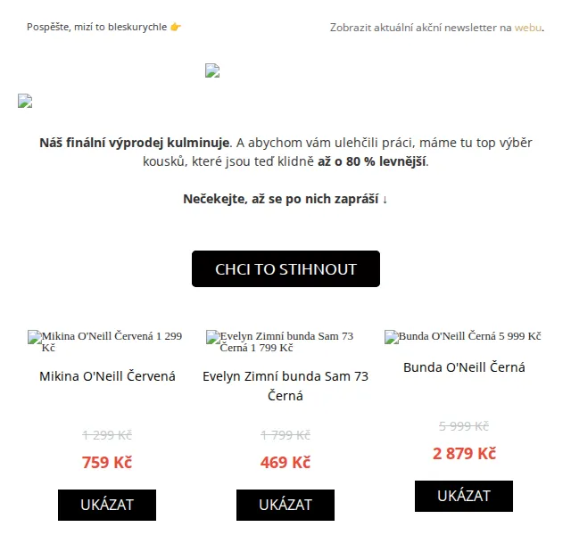 UrbanStore: Finální výprodej 40-80% slevy – červen 2026 | Nuslet.cz
