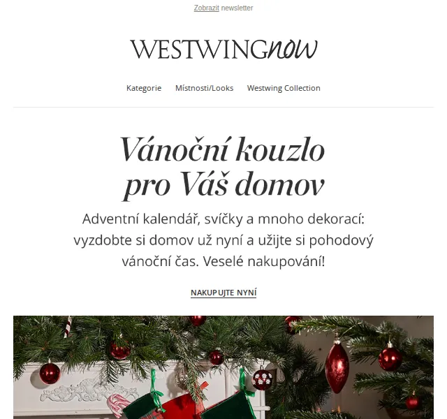 WestwingNow: Vánoční dekorace a židle do jídelny – červen 2026 | Nuslet.cz